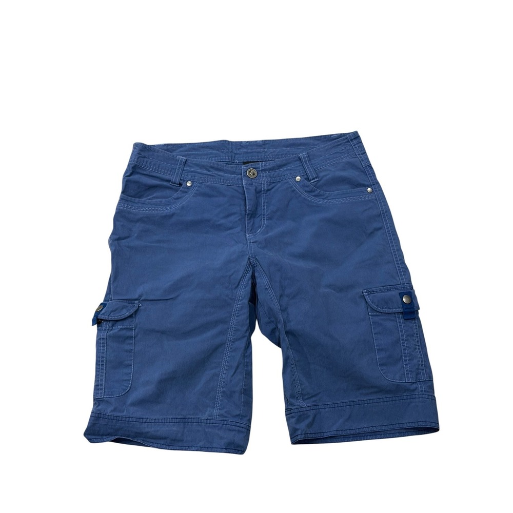 Kuhl Womens Blue Cargo Shorts Outdoor Cotton Blend Size 10